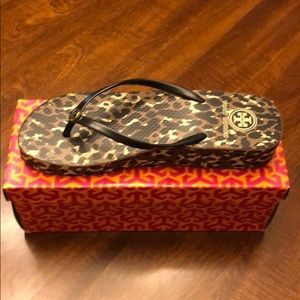 Brand New Tory Burch Wedge Flip Flops